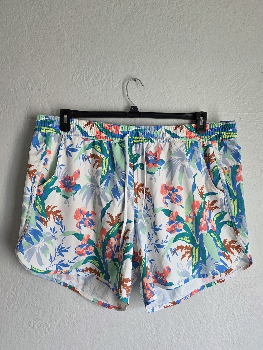 Columbia NWOT Womans Tropical Elastic/Drawstring Waist Board Swim Trunks 2X
